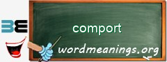 WordMeaning blackboard for comport